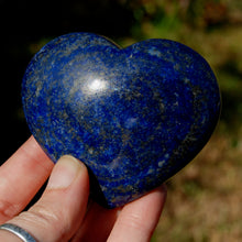 Load image into Gallery viewer, Lapis Lazuli Crystal Heart Shaped Palm Stone
