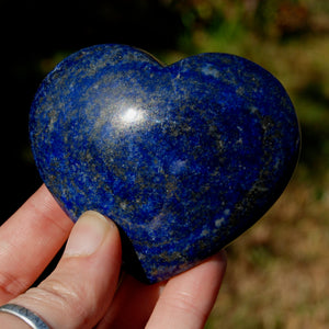 Lapis Lazuli Crystal Heart Shaped Palm Stone