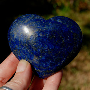 Lapis Lazuli Crystal Heart Shaped Palm Stone