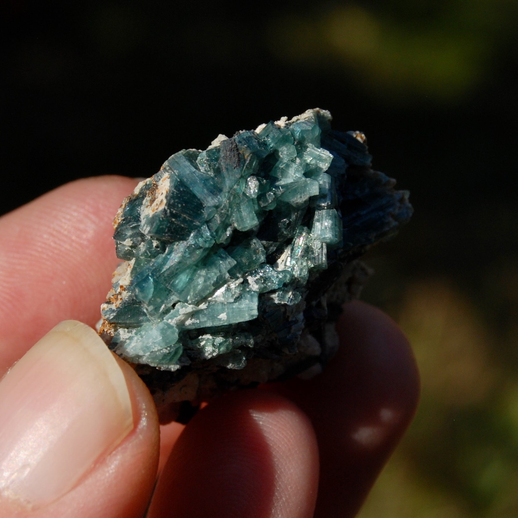 Blue Tourmaline Indicolite Crystal Matrix