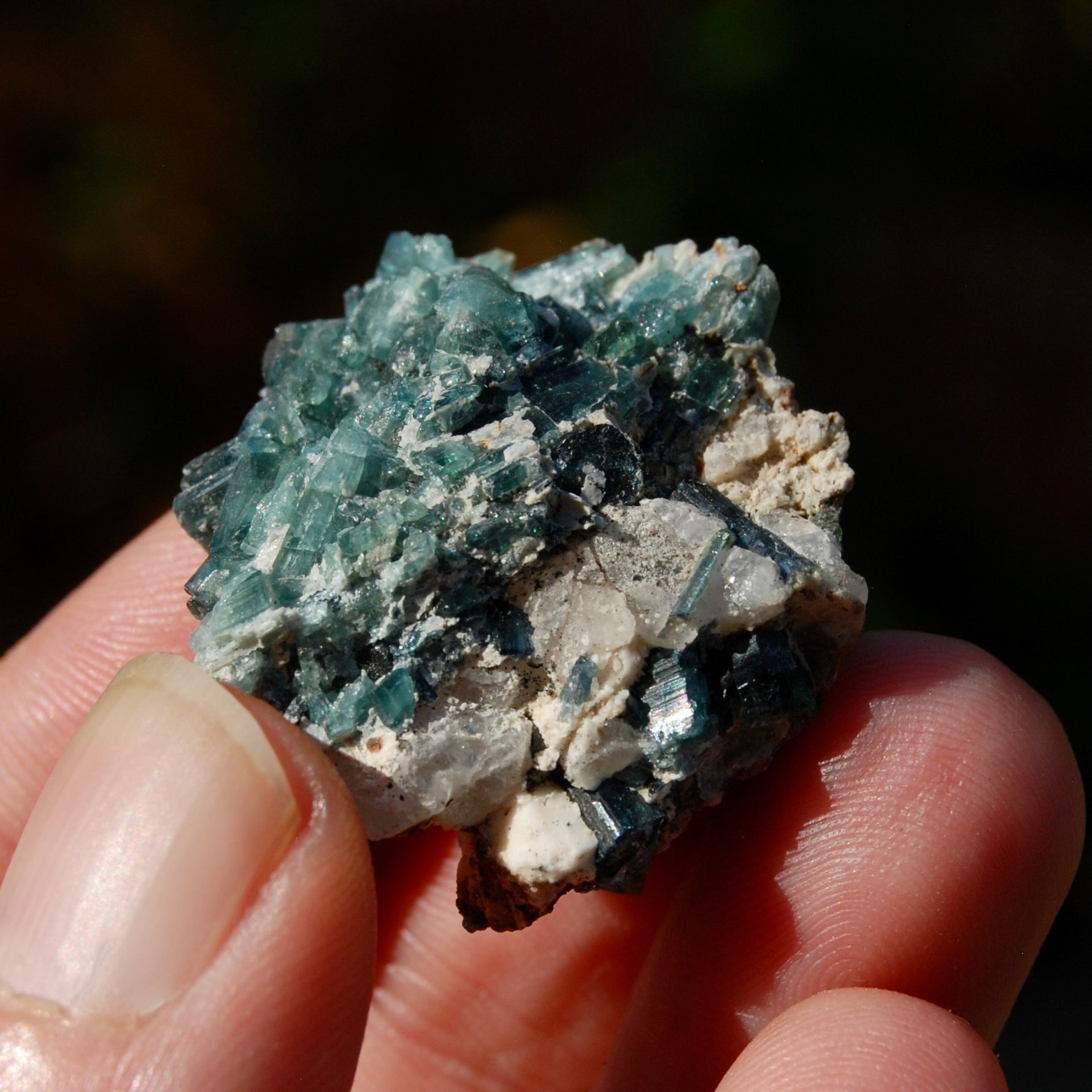Blue Tourmaline Indicolite Crystal Matrix