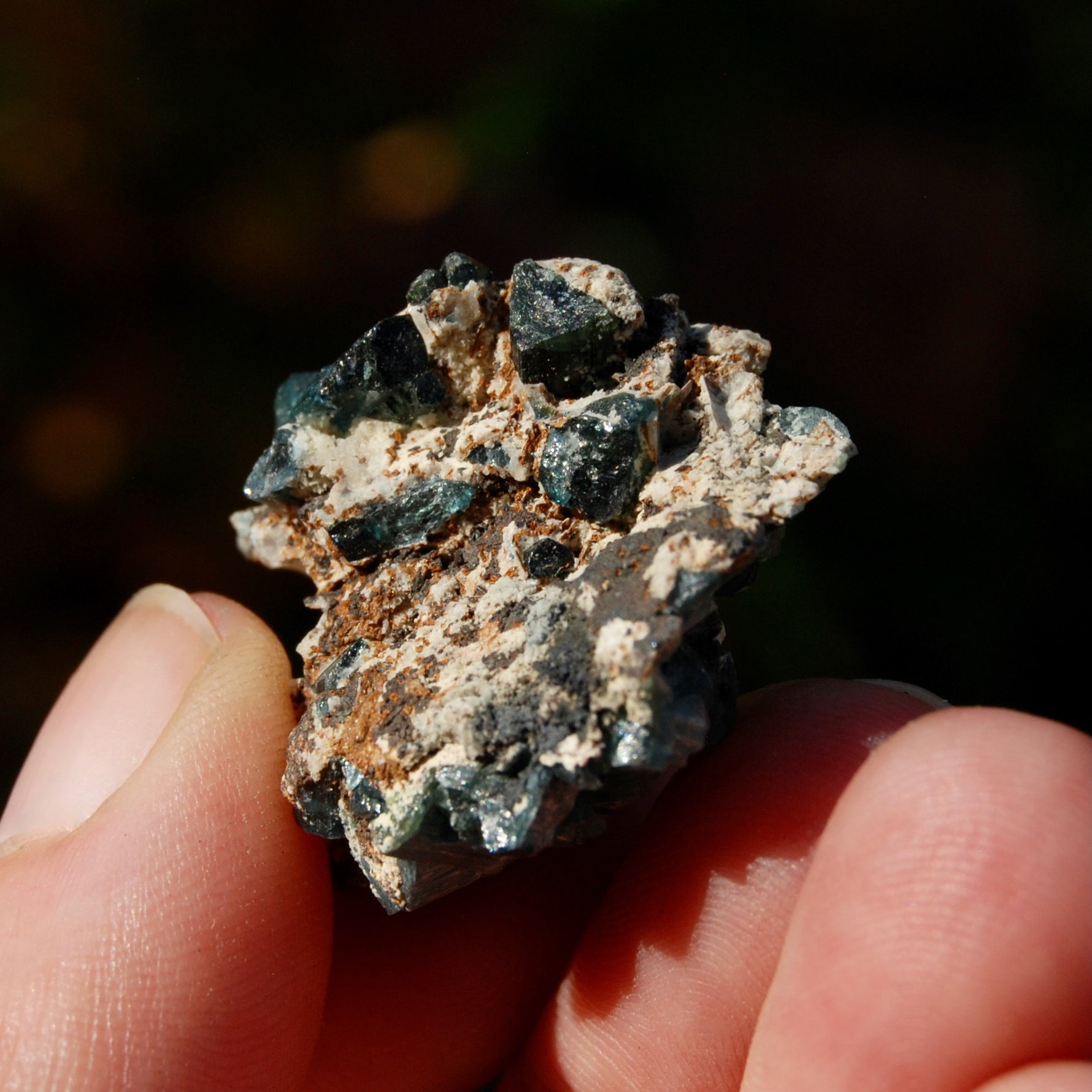 Blue Tourmaline Indicolite Crystal Matrix