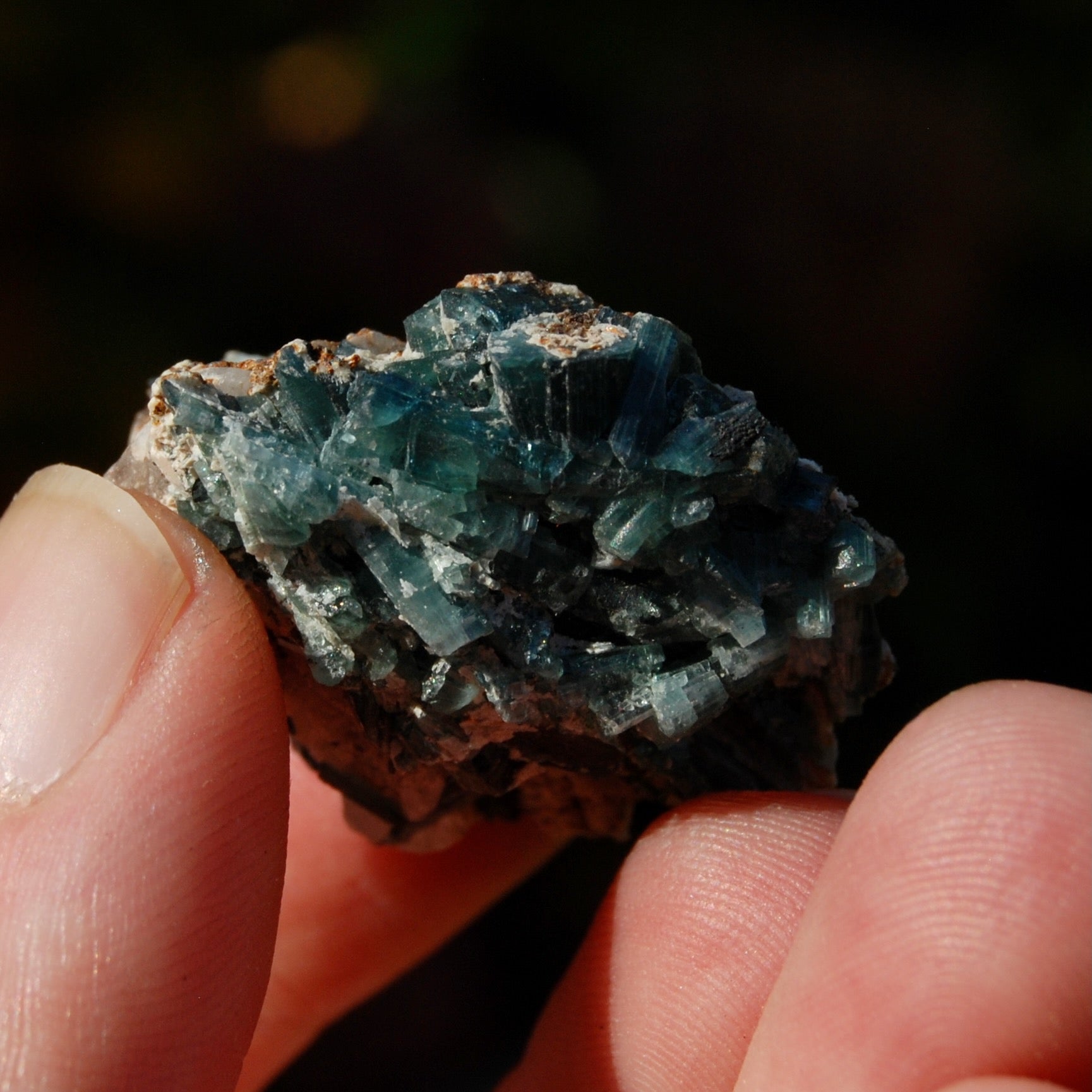 Blue Tourmaline Indicolite Crystal Matrix