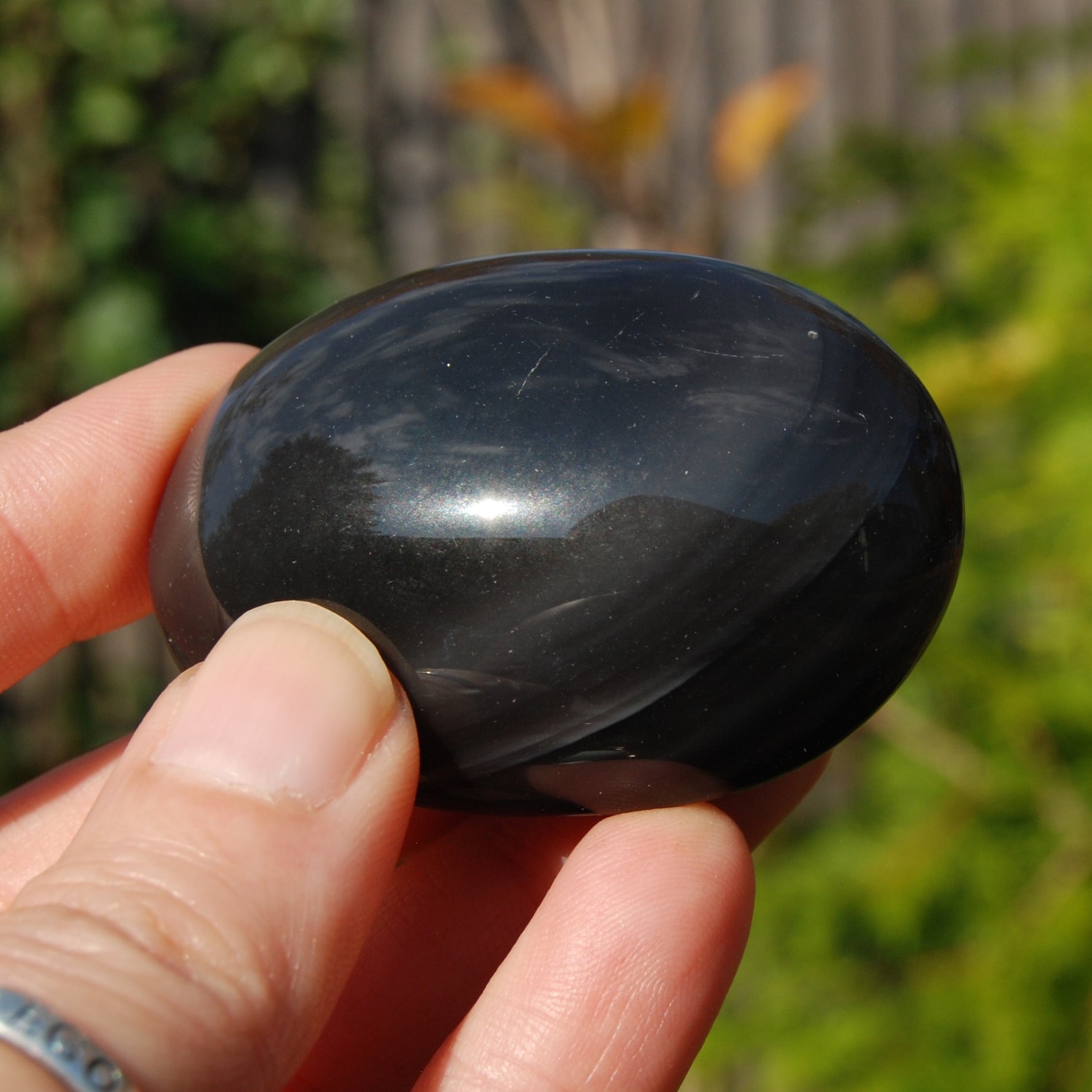 Rainbow Obsidian Crystal Palm Stone