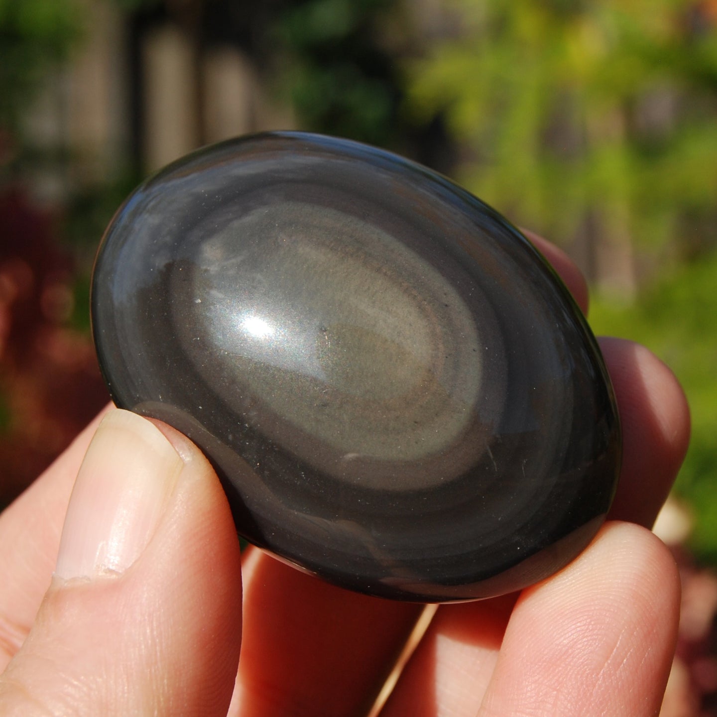 Rainbow Obsidian Crystal Palm Stone