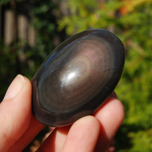 Rainbow Obsidian Crystal Palm Stone