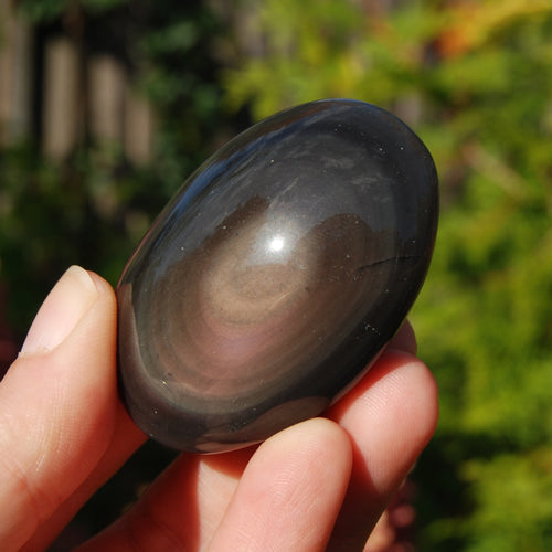 Rainbow Obsidian Crystal Palm Stone