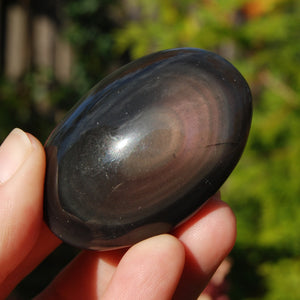 Rainbow Obsidian Crystal Palm Stone