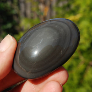 Rainbow Obsidian Crystal Palm Stone