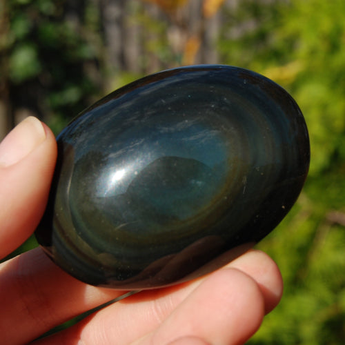 Rainbow Obsidian Crystal Palm Stone