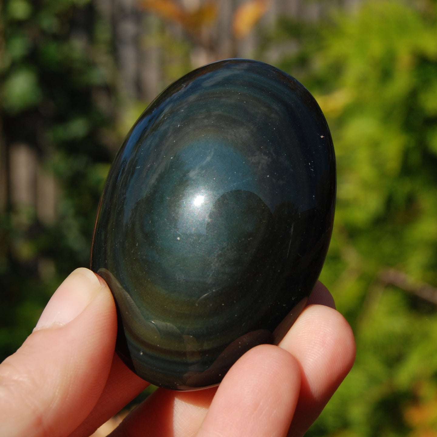 Rainbow Obsidian Crystal Palm Stone