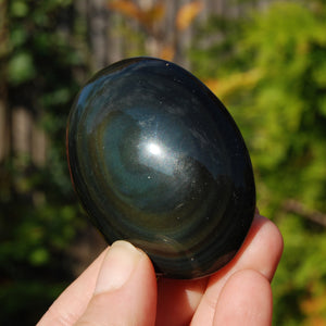 Rainbow Obsidian Crystal Palm Stone