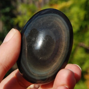 Rainbow Obsidian Crystal Palm Stone