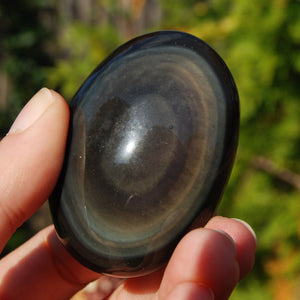 Rainbow Obsidian Crystal Palm Stone