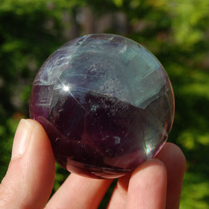 Magenta Watermelon Fluorite Crystal Sphere