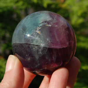 Magenta Watermelon Fluorite Crystal Sphere