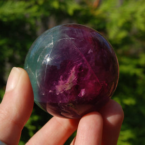 Magenta Watermelon Fluorite Crystal Sphere