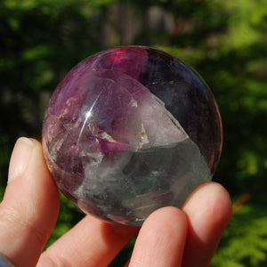 Magenta Watermelon Fluorite Crystal Sphere