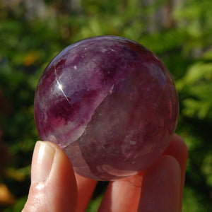 Magenta Watermelon Fluorite Crystal Sphere