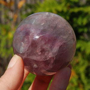 Watermelon Fluorite Crystal Sphere