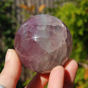 Watermelon Fluorite Crystal Sphere