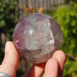 Watermelon Fluorite Crystal Sphere