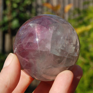 Watermelon Fluorite Crystal Sphere