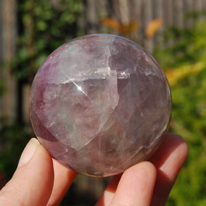 Watermelon Fluorite Crystal Sphere