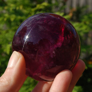 Magenta Watermelon Fluorite Crystal Sphere