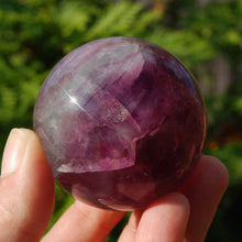 Load image into Gallery viewer, Magenta Watermelon Fluorite Crystal Sphere
