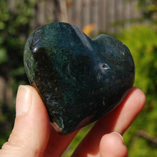 Load image into Gallery viewer, Moss Agate Crystal Heart Palm Stone
