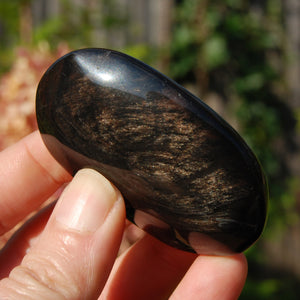 Rose Sheen Obsidian Crystal Palm Stone