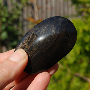 Rose Sheen Obsidian Crystal Palm Stone