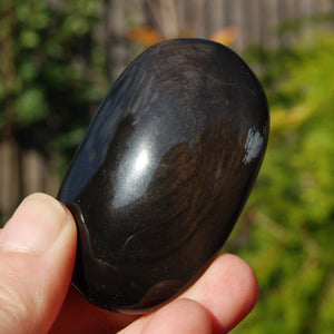 Rose Sheen Obsidian Crystal Palm Stone