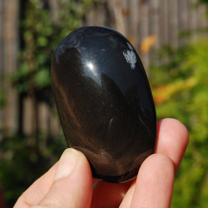 Rose Sheen Obsidian Crystal Palm Stone