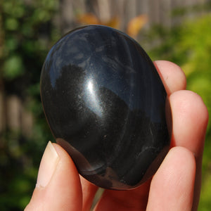 Rainbow Obsidian Crystal Palm Stone