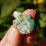 Green Sakura Agate Crystal Turtle Carving