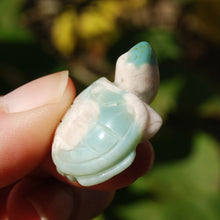 Load image into Gallery viewer, Green Flower Agate Crystal Turtle Carving
