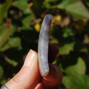 Purple Chalcedony Crystal Moon Cabochon