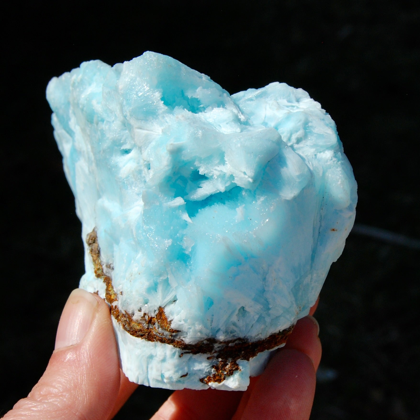 Raw Hemimorphite Blue Aragonite Crystal