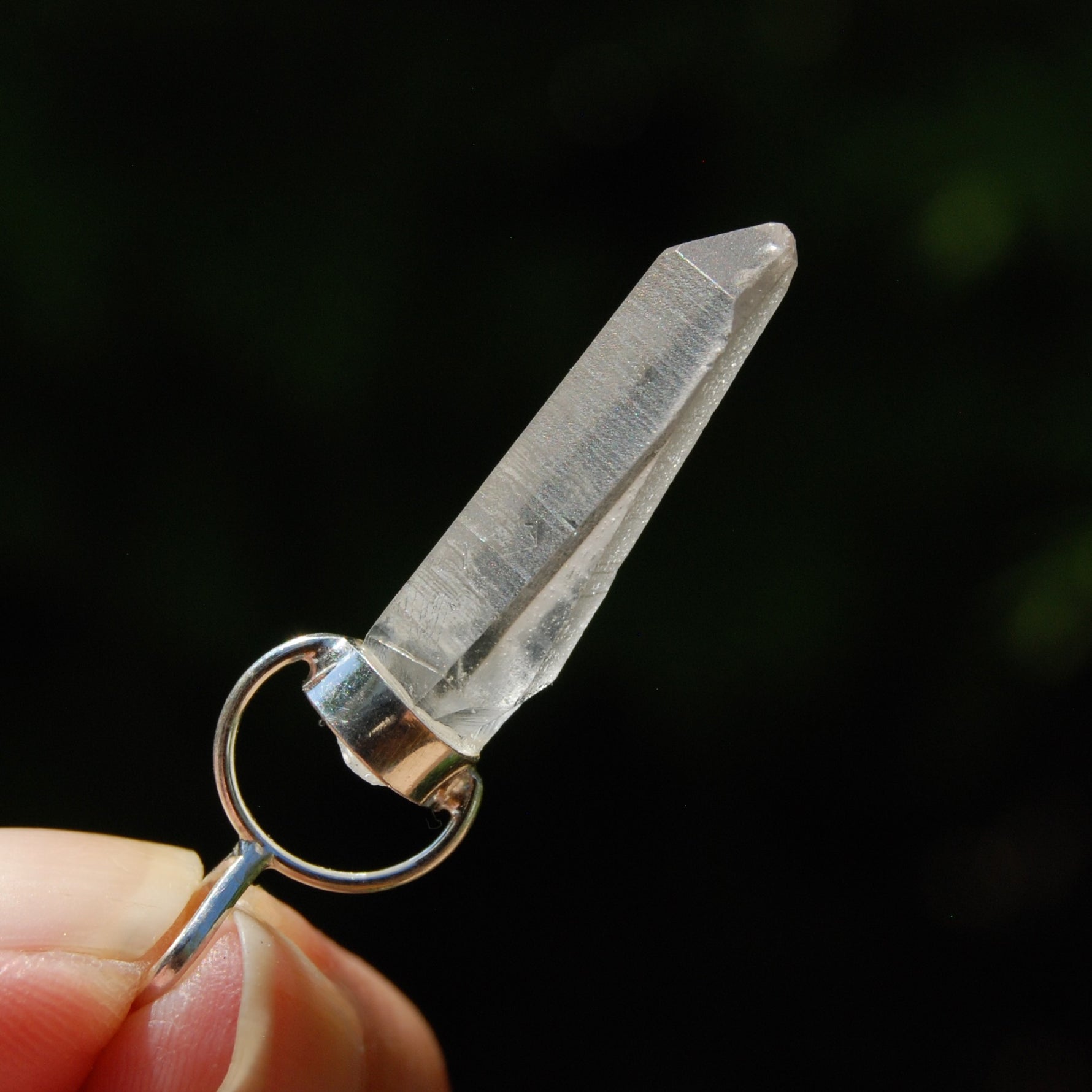 Cosmic Lemurian Seed Quartz Crystal Laser Pendant for Necklace