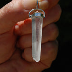 Cosmic Lemurian Seed Quartz Crystal Laser Pendant for Necklace