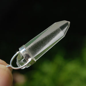 Cosmic Lemurian Seed Quartz Crystal Laser Pendant for Necklace