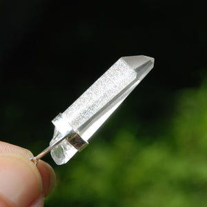 Cosmic Lemurian Seed Quartz Crystal Laser Pendant for Necklace