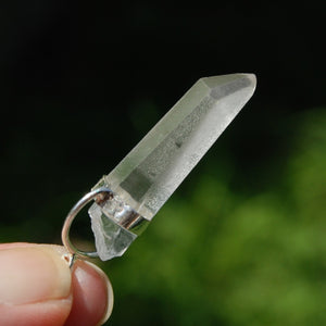 Cosmic Lemurian Seed Quartz Crystal Laser Pendant for Necklace