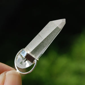 Cosmic Lemurian Seed Quartz Crystal Laser Pendant for Necklace