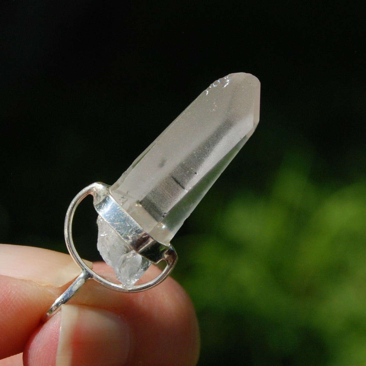 Cosmic Lemurian Seed Quartz Crystal Laser Pendant for Necklace