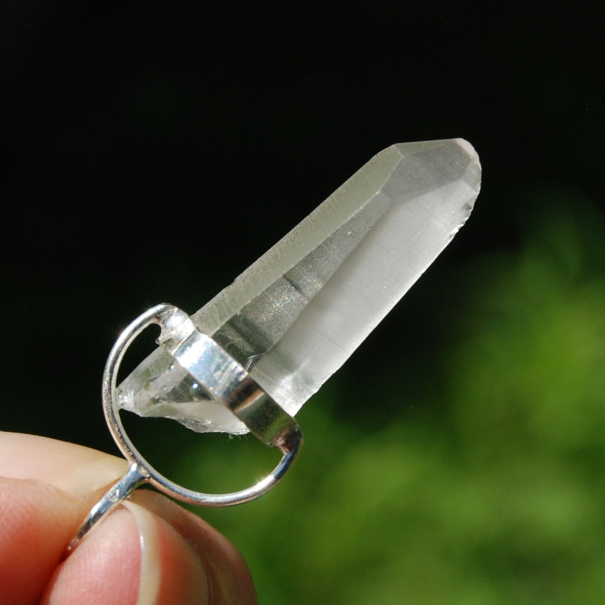 Cosmic Lemurian Seed Quartz Crystal Laser Pendant for Necklace