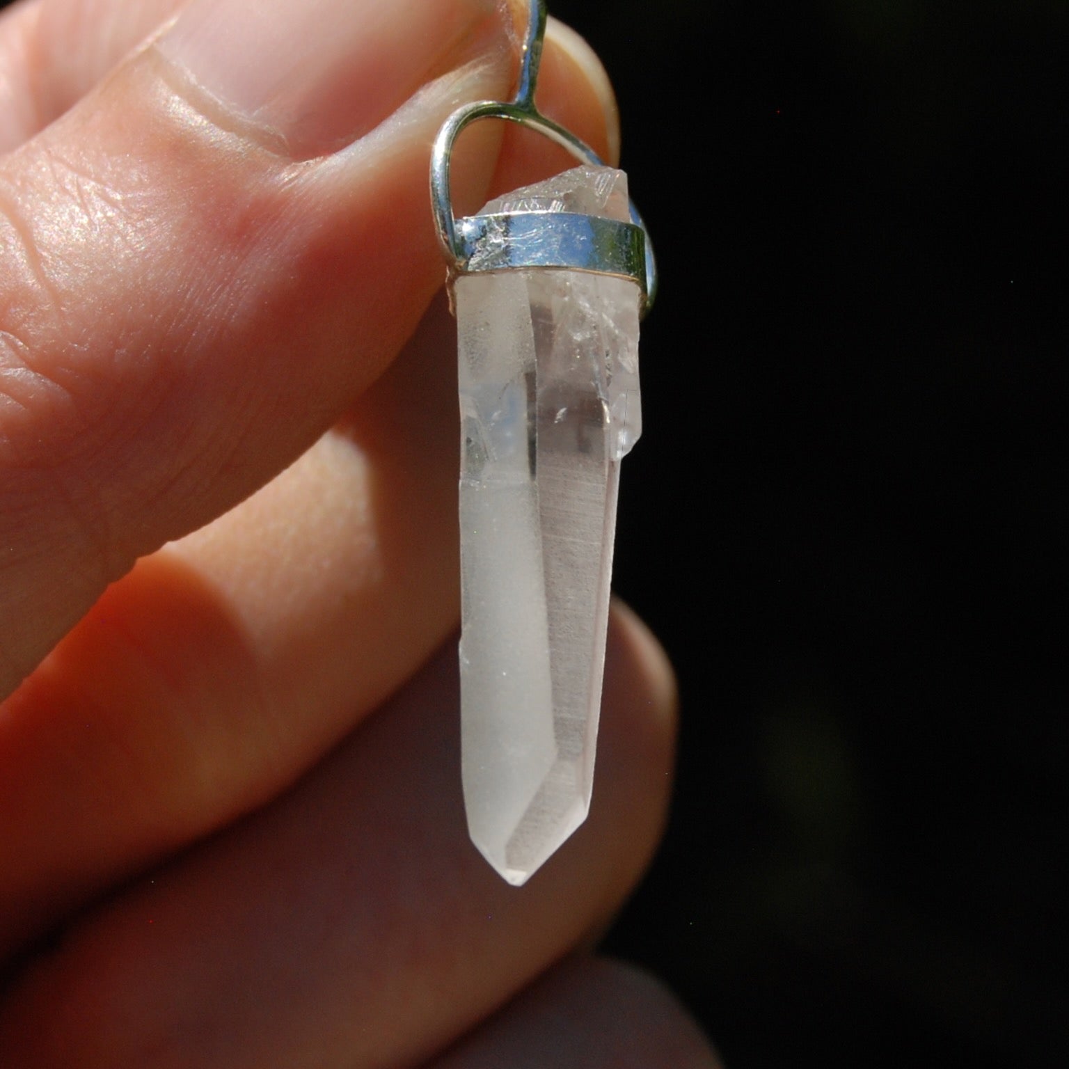 Cosmic Teacher Student Lemurian Seed Quartz Crystal Laser Pendant for Necklace