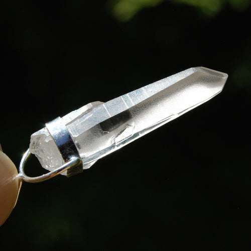 Cosmic Teacher Student Lemurian Seed Quartz Crystal Laser Pendant for Necklace